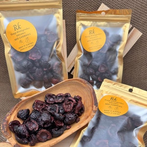 Freeze dried RED CHERRIES healthy freeze dried fruit snacks-healthy kids food-Hikers delight-Natural dessert-trail mix-Gluten free.