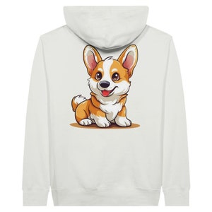 Cute Corgi, hoodie, dog, cartoon, animated dog, unisex hoodie, pet lover