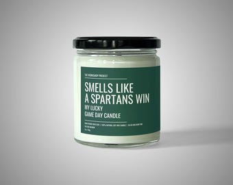 Vela con el aroma de una victoria de los Spartans / Regalo para un fan de Michigan State