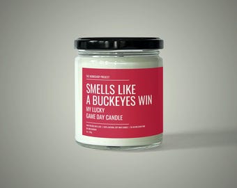 Riecht wie Eine Buckeyes Win Candle | Ohio State Fan Geschenk | Sojawachs Kerze