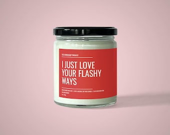 Ich liebe Deine auffällige Weisen Kerze | Sojawachs, lustiges Geschenk zum Valentinstag