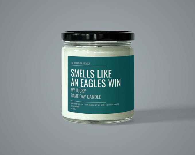 Smells Like An Eagles Win Candle | Philly Game Day Fan Gift Soy Wax Candle