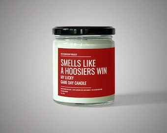 Vela con el aroma de una victoria de los Hoosiers / Regalo para un fan de los Indiana Hoosiers