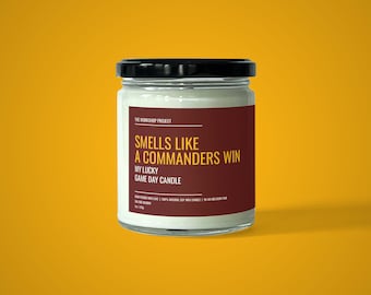 Kommandanten Win Soja Kerze | Lucky Game Day NFL Fan Geschenk