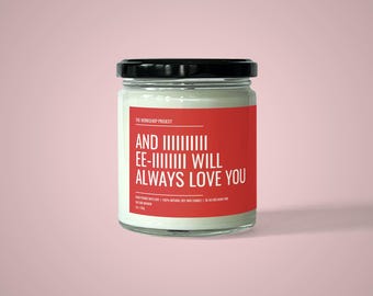 Und ich werde dich immer lieben Kerze | Sojawachs, Romantisches Geschenk