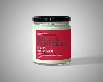 Riecht nach einer Bulldogge Win Candle | Georgia Bulldogs Fan Geschenk