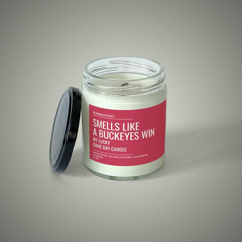smells like
a buckeyes win my lucky 
game day candle smells_like_a_buckeyes_win candle - perspective