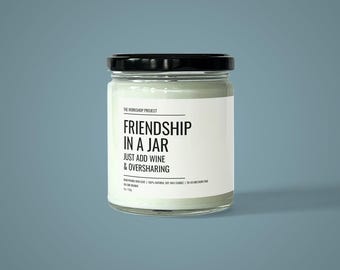 ""Friedship In A Jar"" Freundschaftskerze."