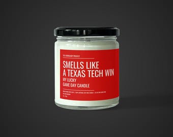Vela con el aroma de una victoria de Texas Tech / Regalo para un fan de los Red Raiders