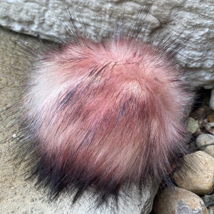 Luxury Raspberry Fox Faux Fur Pom Pom