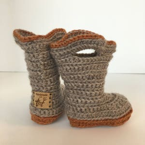 Crocheted Baby Boots