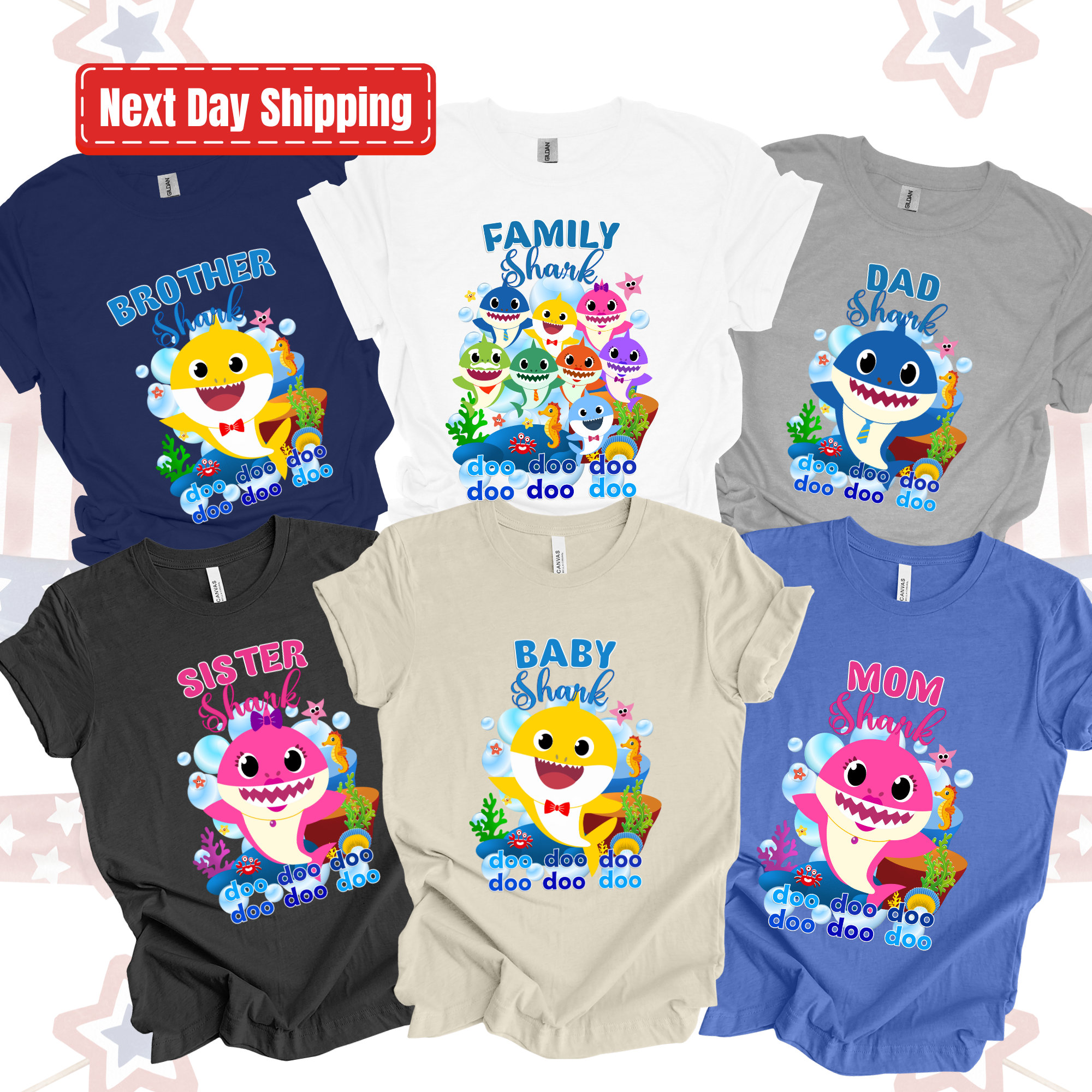 Mens Baby Shark T-Shirt For Dad - Doo Doo Doo (Adult) Mens Baby Shark T-Shirt For Dad - Doo Doo Doo (Adult)