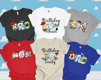 Customizable Toy Story Birthday Shirt for Kids and Family - Personalized Inspired Party Tee