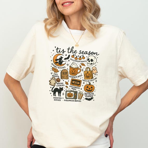 Vintage Halloween Graphic Tee: Spooky Witches, Fall Season