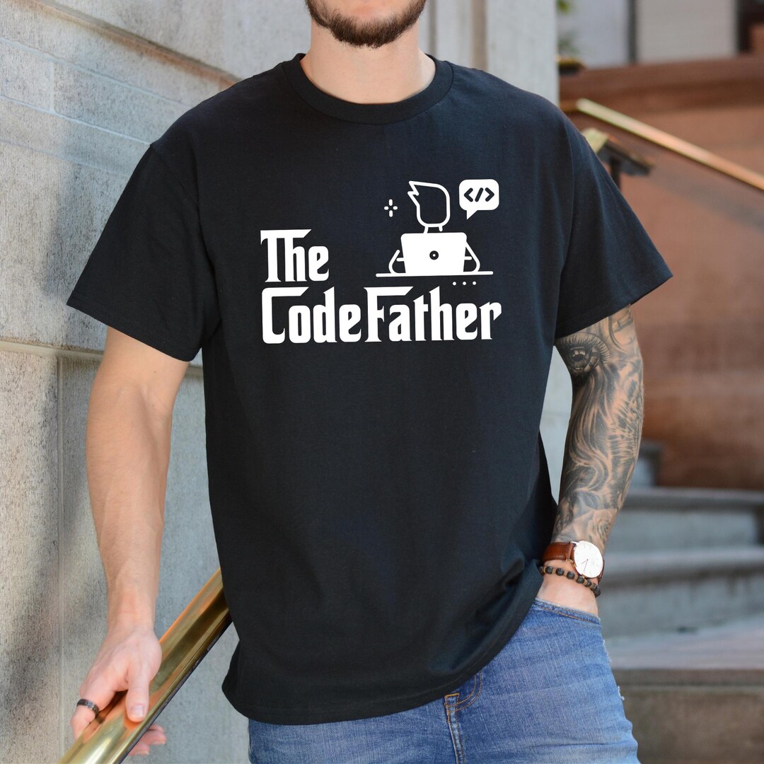The Codefather T-shirt, Funny Programmer Gift, Computer Teacher Shirt ...