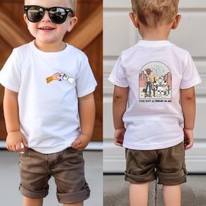 You&#39;ve Got A Friend In Me T-Shirt, Toy Story Two Sided Shirt, Toy Story Land Shirts, oy Story Kids Shirt, Disney Friend Shirt