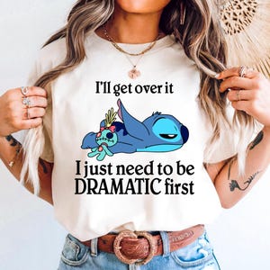 Funny Stitch Graphic Tee: Dramatic Quote T-Shirt