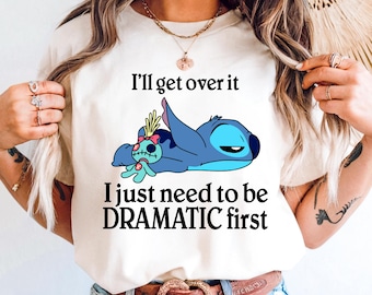 Funny Stitch Graphic Tee: Dramatic Quote T-Shirt