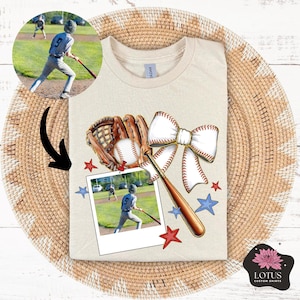 Custom Template Baseball Photo Shirt, Personalized Baseball Photo Shirt, Custom Photo Baseball Tee, Baseball Mom Shirt, Baseball Lover Gift