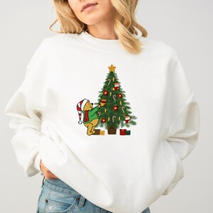 Winnie The Pooh Christmas Tree Sweatshirt, Christmas Pooh Hoodie, The Most Wonderful Time Of The Year Sweater, Christmas Pooh Sweatshirt