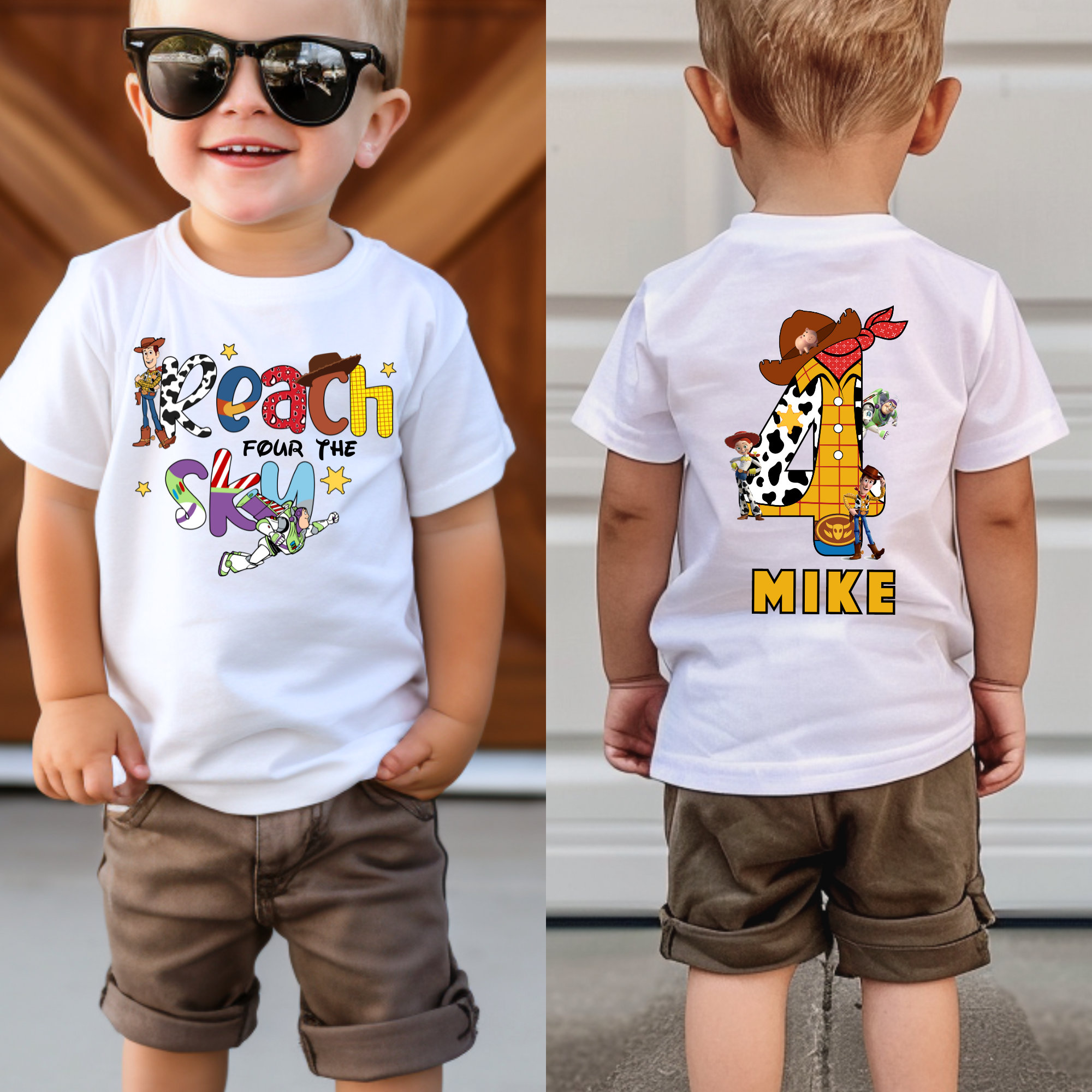 Custom Toy Story Birthday Boys Shirt | Toy Story Reach For The Sky | Toy Story Birthday Shirt | Family Birthday Matching Shirt