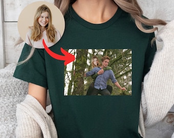 Custom Face Funny Twilight Tee Vampire Wolf Romance Shirt, Graphic Tee, Ed and Bella Shirt, Twilight Movies Graphic Tee For Movie Lovers