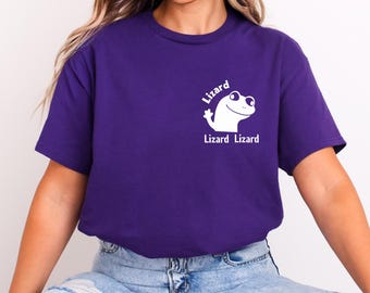 Lizard Meme Shirt: Unisex Cotton Blend Tee
