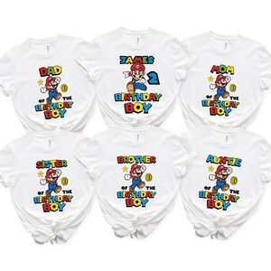 Super Mario Birthday Shirt, Super Mario Shirt, Mario Family Shirts, Mario Family Birthday Shirts, Mario Shirt, Mario Shirt Birthday