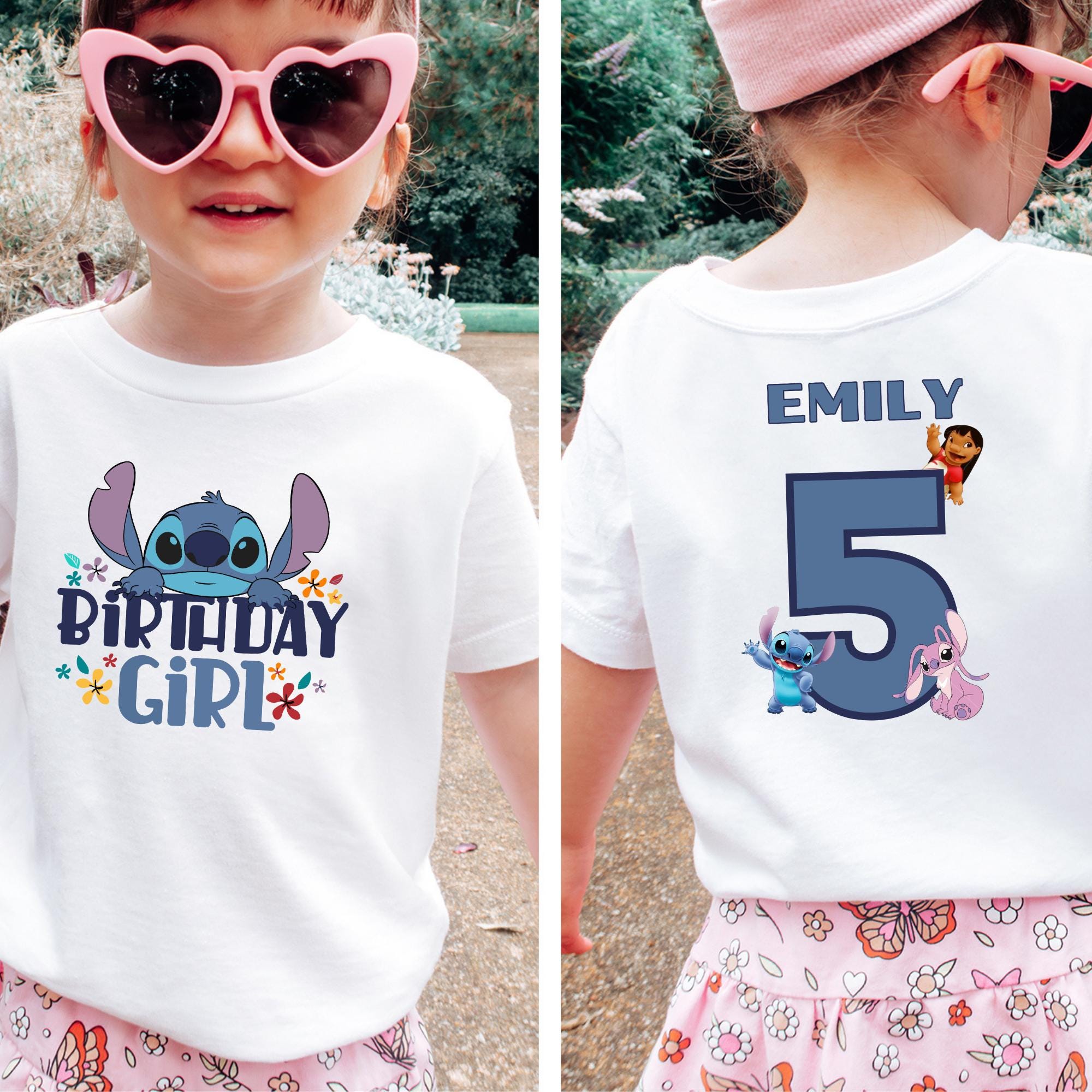 Custom Stitch Birthday Girl Shirt, Stitch Custom Birthday, Disney Birthday Shirt, Kids Birthday Shirts, Personalized Birthday Shirt