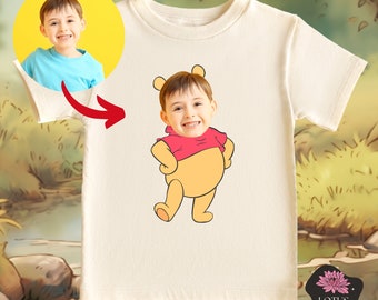 Custom Face Winnie the Pooh T-shirt: Personalized Party Tee