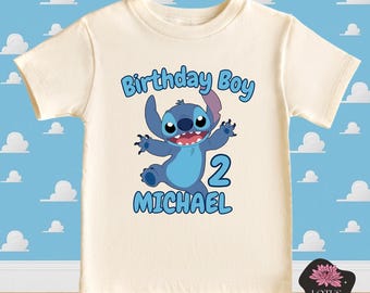 Custom Disneyworld Stitch Kids Birthday Shirts, Stitch Birthday Family Shirts, Stitch Birthday Girl Shirt, Personalized Birthday Shirt