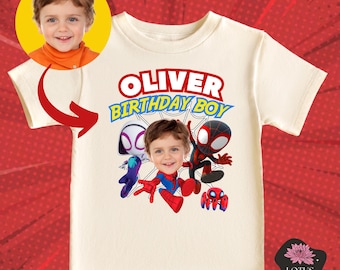 Custom Spidey and Friends Birthday Shirt: Personalized Spider-Man Tee