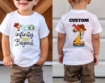 Two Infinity and Beyond Shirt: Custom 2nd Birthday, Toy Story Theme