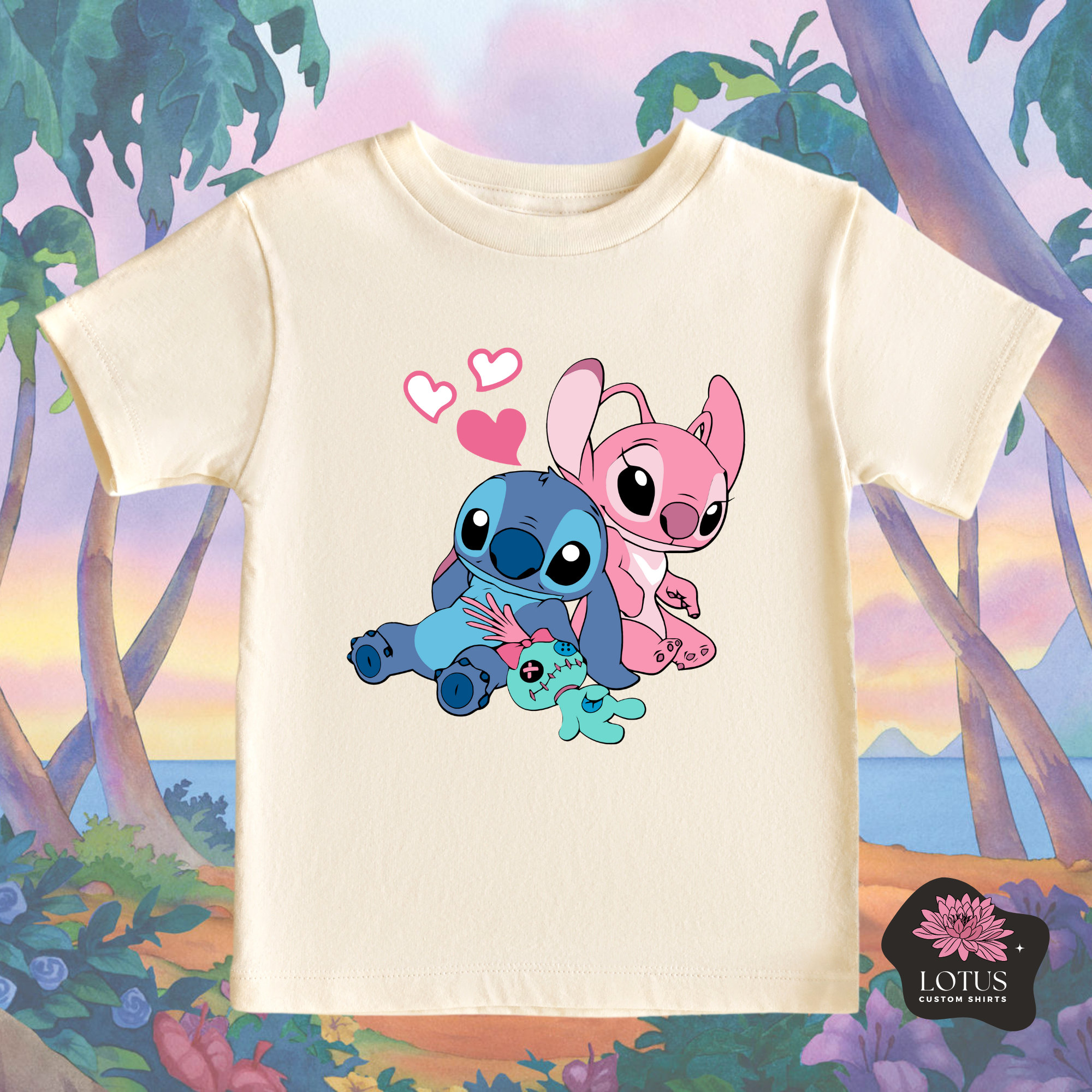 Cute Stitch and Angel Shirt, Lilo and Stitch T-shirt, Couples