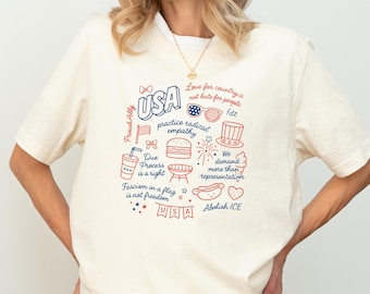 Liberal Fourth of July T-Shirt: Anti Trump, Anti MAGA Patriotic Tee