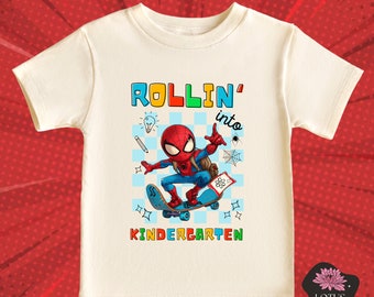 Spiderman Kindergarten Shirt, Hero Back To School Toddler Tee