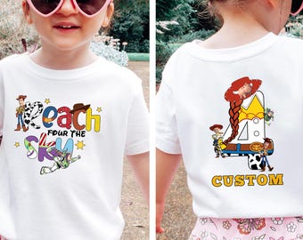 Custom Toy Story 4th Birthday Shirt: Reach Four the Sky