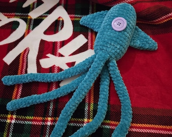Coraline Inspired Cat Squid Crochet Plushie
