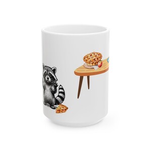 Taza de mapache, diseño de mapache, regalo perfecto para amantes de los animales, taza de café linda, taza divertida