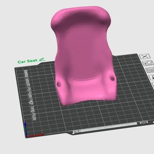 Car Seat 3D Printing File: Printable Toy Model (STL, 3MF Digital Download)