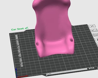 Car Seat 3D Printing File: Printable Toy Model (STL, 3MF Digital Download)
