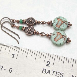 Bird or Chick Earrings in Copper in Boho Style with Niobium Earwires by Cloud Cap Jewelry image 4