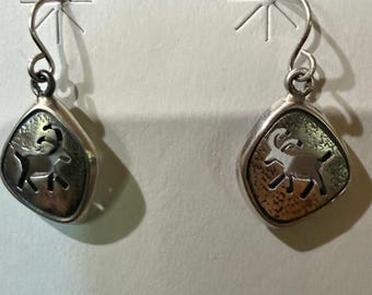 Orecchini pendenti Nava Jo Shirley Henry in argento sterling, fatti a mano, 3,8 cm.