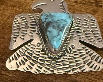 Small Darrell Cadman Navajo Sterling Silver Thunderbird Pendant - Etsy