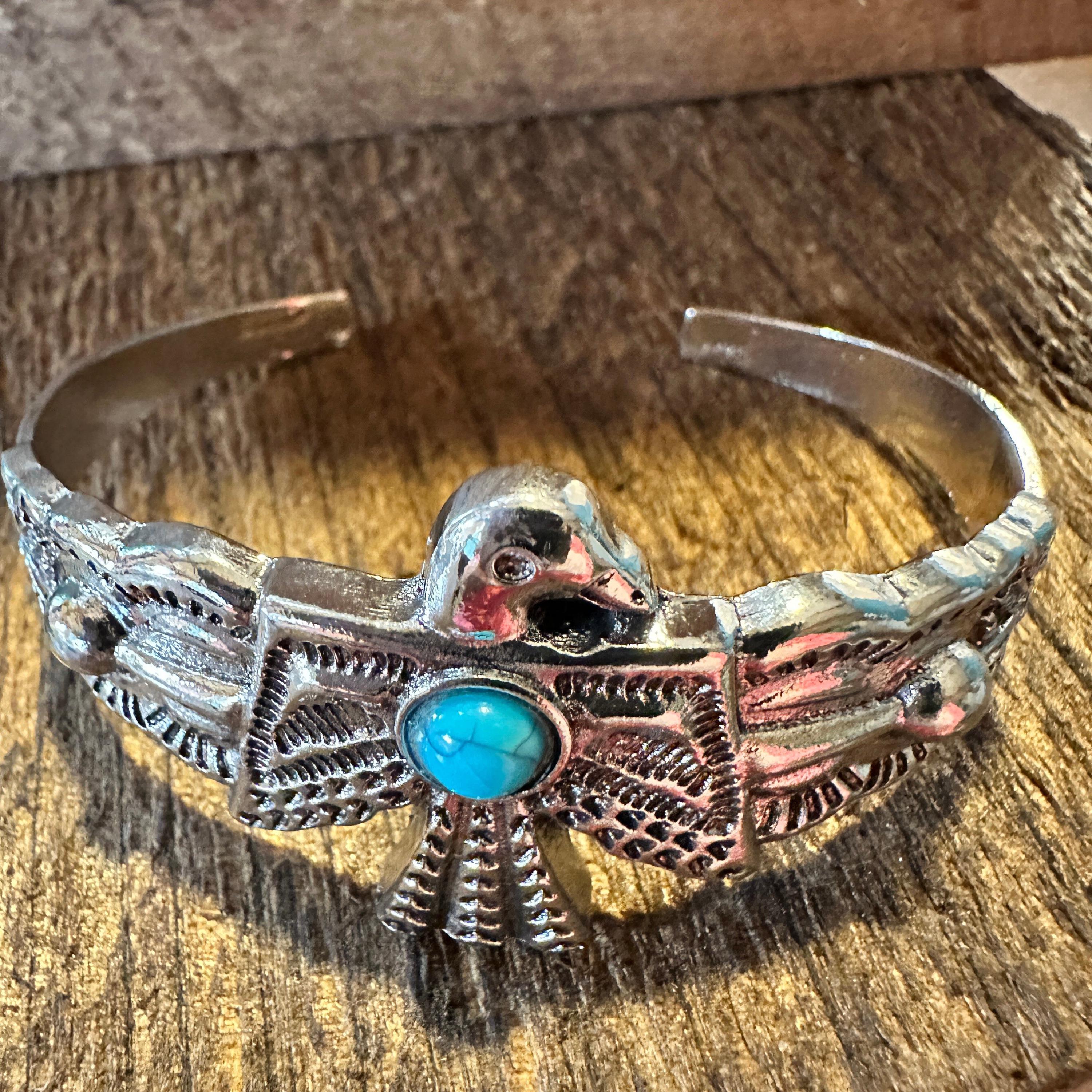 ヴィンテージ ボヘミアン サンダーバード バングルブレスレット