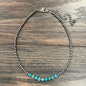Navajo Gemstone Necklace Handmade, Natural Stone Pendant Jewelry