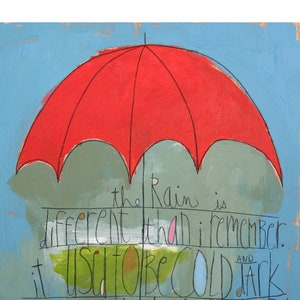 Different Than I Remember - 11”x14” Fine Art Print by Aaron Grayum / Umbrella / Rain / Hope / Featured on TV show &quot;Nashville&quot;