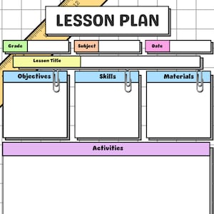 Simple Daily Lesson Plan Template for Daycare / Preschool / Pre-K / Kindergarten