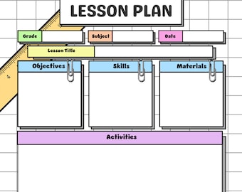 Simple Daily Lesson Plan Template for Daycare / Preschool / Pre-k ...