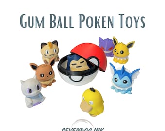 Gum Ball Baby Poken Toys & Keychains